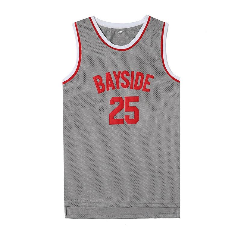 Zack Morris #25 Bayside Basketball Jersey White by My store basketball