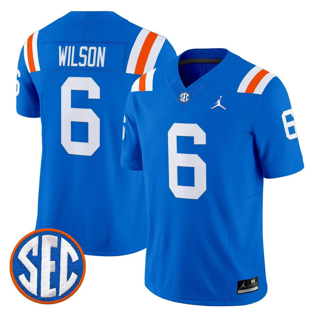 Dallas Wilson Jersey #6 Florida Gators 1960s Throwback Vapor Limited Royal by My Store NCAA Football Jerseys