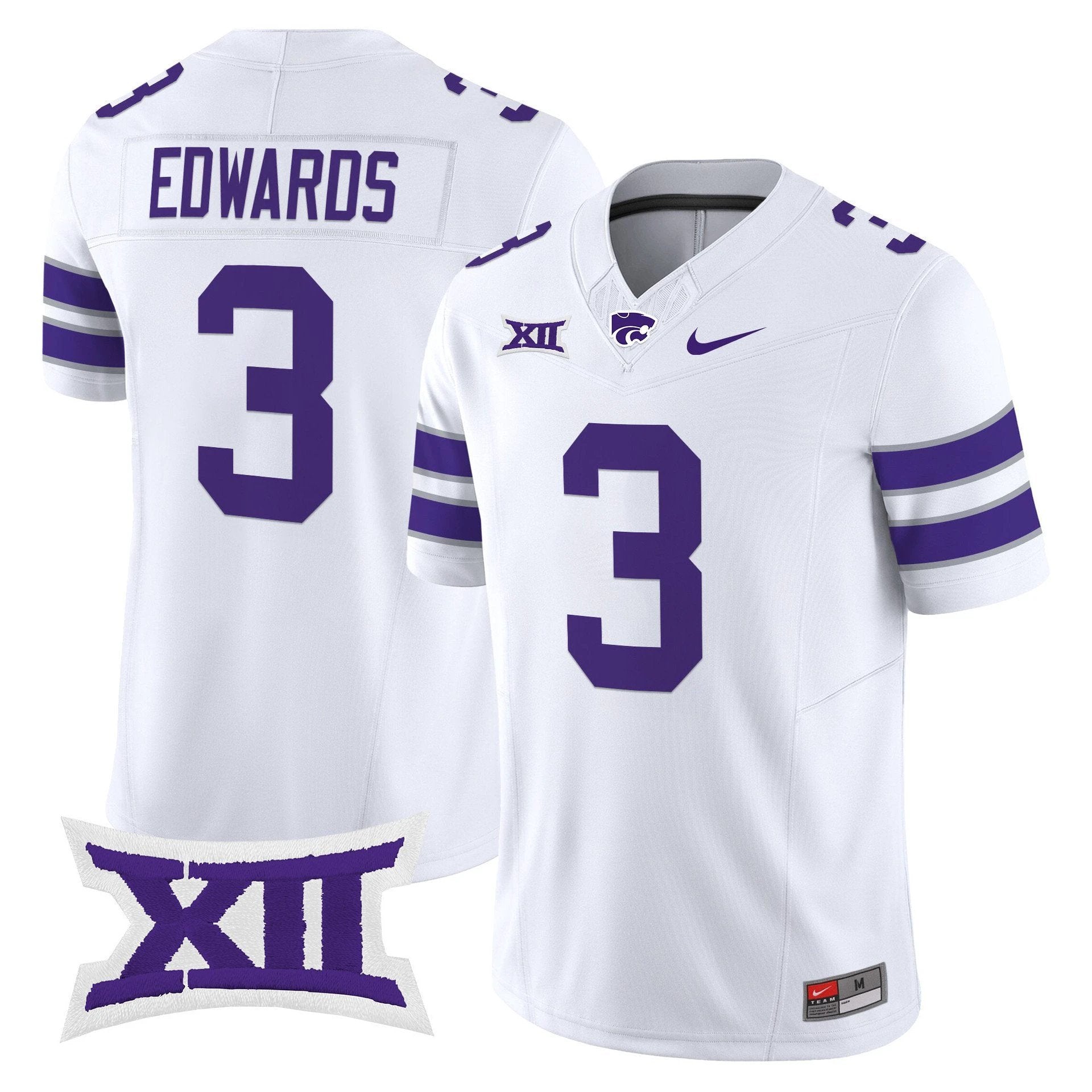 Dylan Edwards Jersey #3 Kansas State Wildcats 2025 Limited Stitched White by My Store