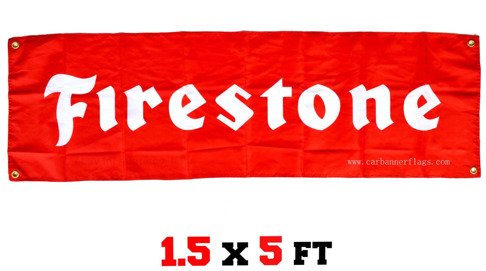 Firestone Flag-3x5 FT Banner-100% polyester-2 Metal Grommets by flagsshop