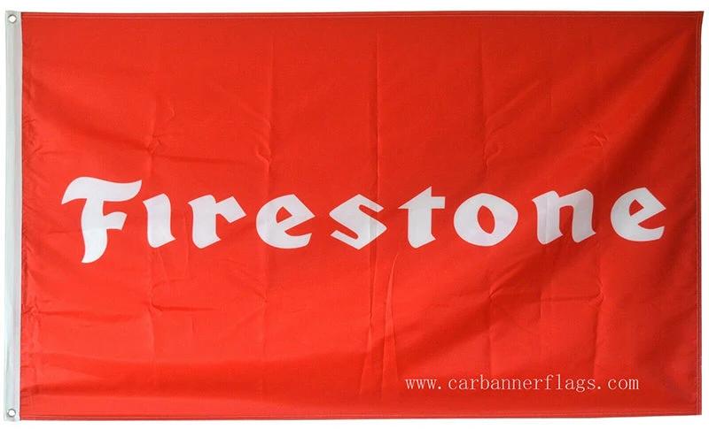 Firestone Flag-3x5 FT Banner-100% polyester-2 Metal Grommets by flagsshop