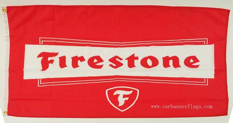 Firestone Flag-3x5 FT Banner-100% polyester-2 Metal Grommets by flagsshop