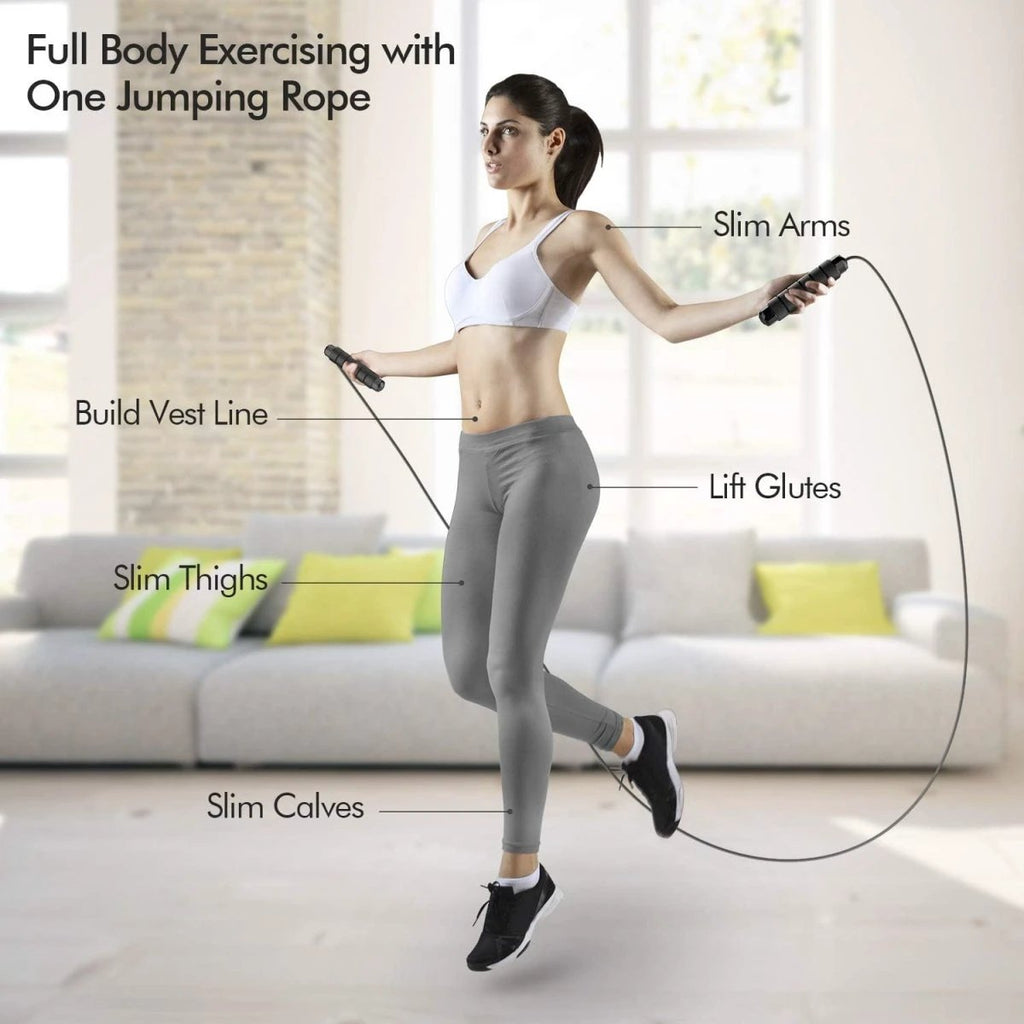 Flexijump Adjustable Jump Rope – Tangle-Free Speed Skipping Rope – Cardio, Weight Loss & Coordination Training – Comfortable Foam Handles by BowLift