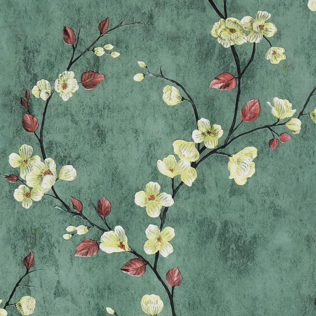 Floral Wallpaper Grey Peel and Stick Flower Self Adhesive Wall Paper by Bowlift