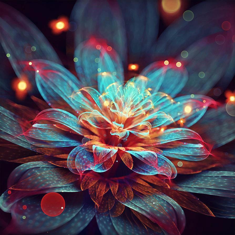 Mystical Flower - GemPaint Kit by Bowlift