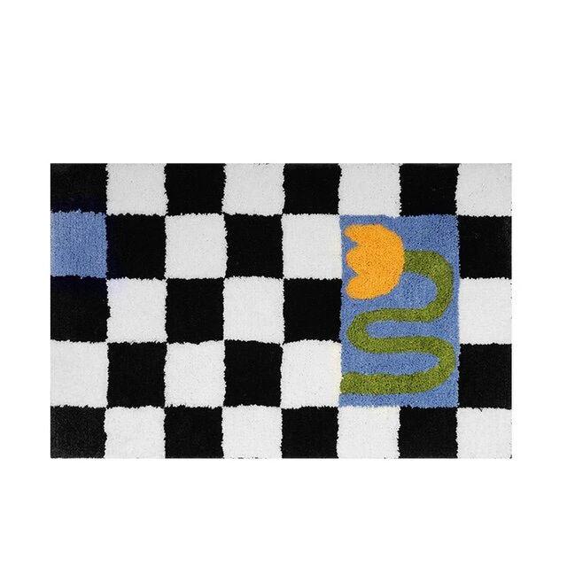 Fluffy Chessboard Carpet by BowLift