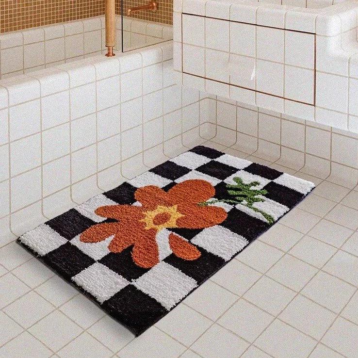 Fluffy Chessboard Carpet by BowLift