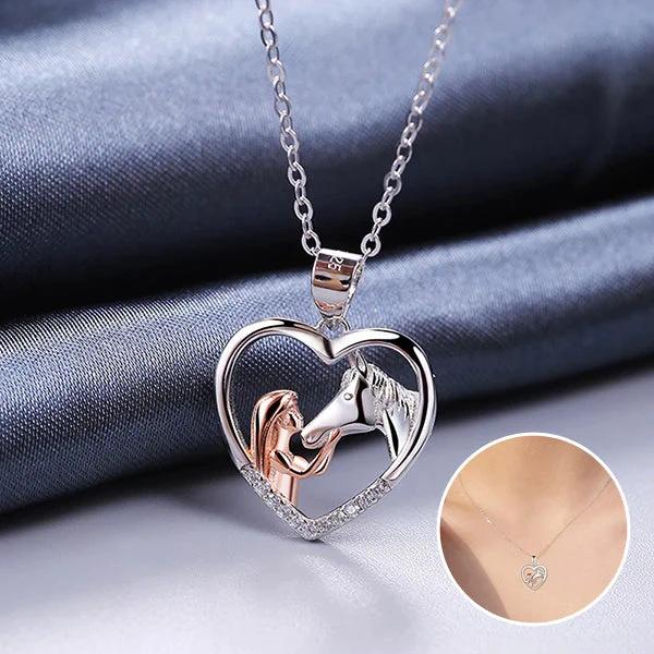 Girl and Horse Necklace Chain by BowLift