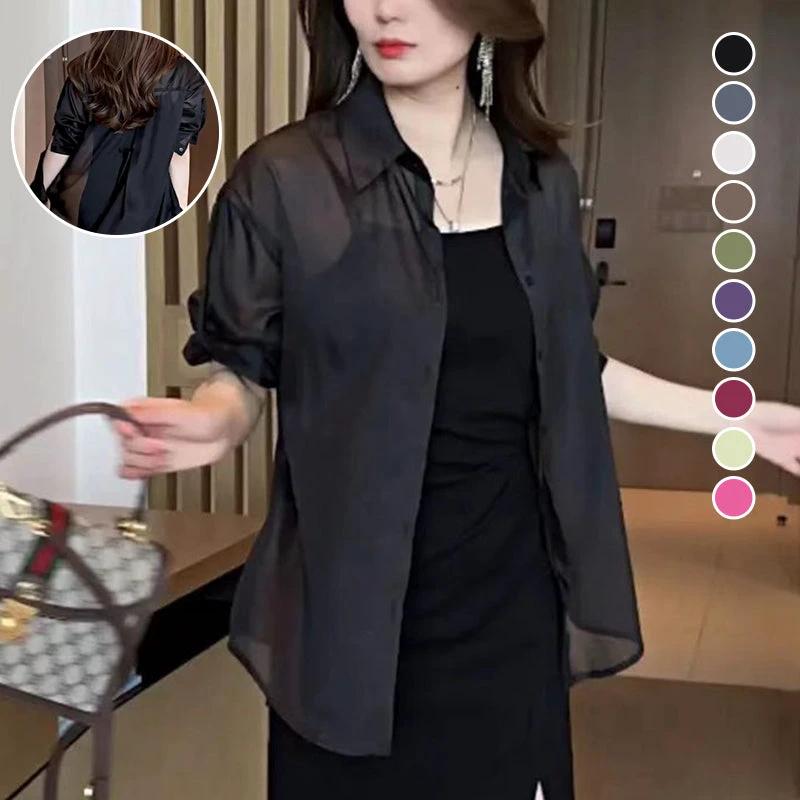 Summer blouse made of silk chiffon by Bowlift