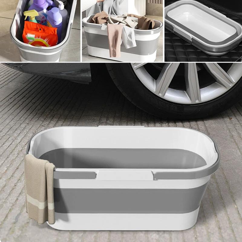 Foldable Portable Rectangular Bucket by Bowlift