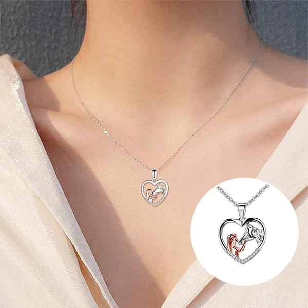 Girl and Horse Necklace Chain by BowLift