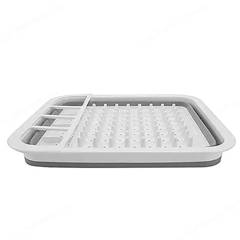 Foldable Dish Rack Kitchen Storage and Drain Tray for Tableware by Bowlift