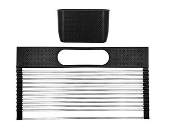 Foldable Roll Up Dish Drying Rack for Kitchen Sink Stainless Drainer by Bowlift