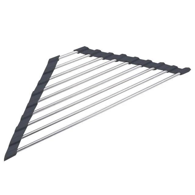 Foldable Roll Up Dish Drying Rack for Kitchen Sink Stainless Drainer by Bowlift