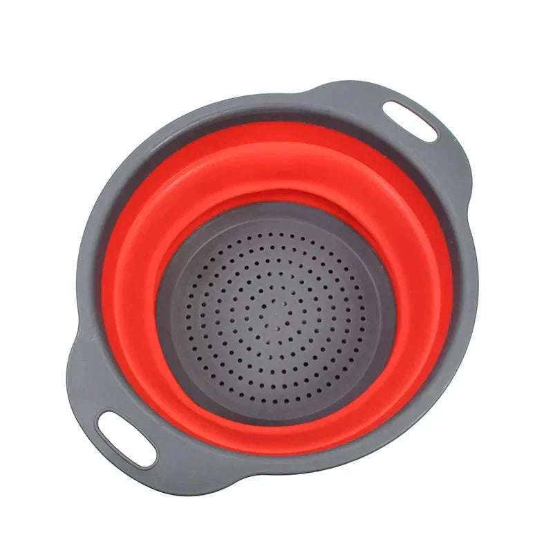 Folding Silicone Vegetable Strainer Collapsible Silicone Colander by Bowlift