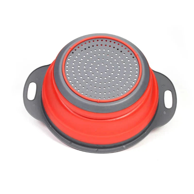 Folding Silicone Vegetable Strainer Collapsible Silicone Colander by Bowlift