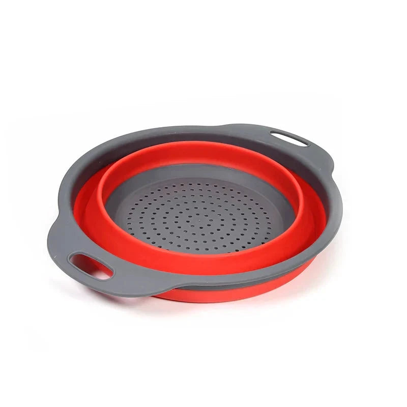 Folding Silicone Vegetable Strainer Collapsible Silicone Colander by Bowlift