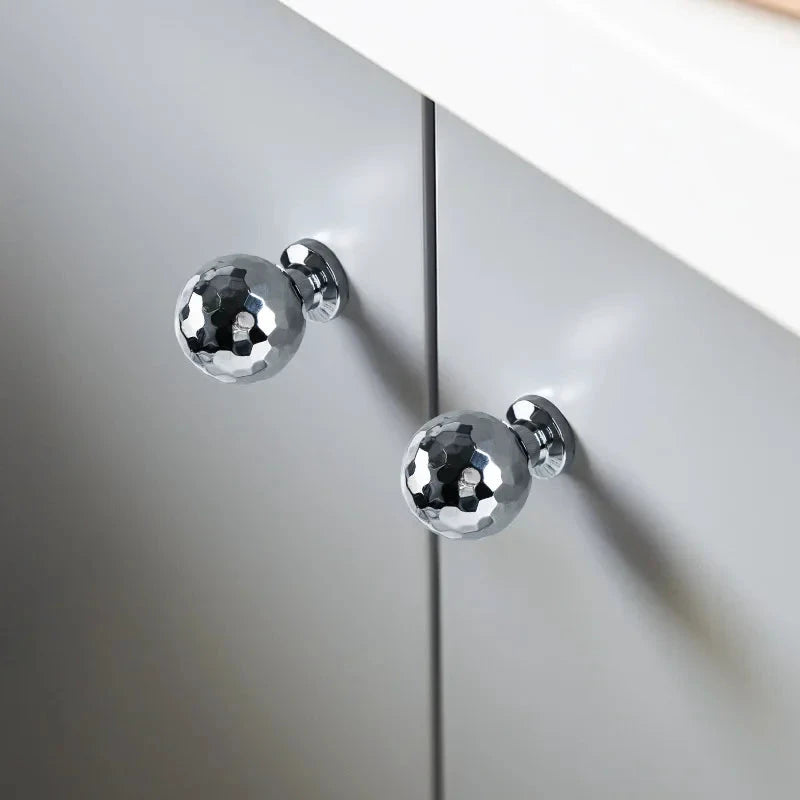 French Handmade Hammer Pattern Cabinet Drawer Door Handle by Bowlift