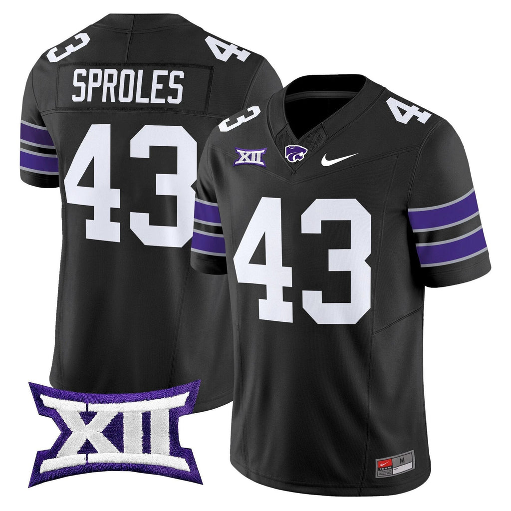 Darren Sproles Jersey #43 Kansas State Wildcats 2025 Limited Stitched Black by My Store
