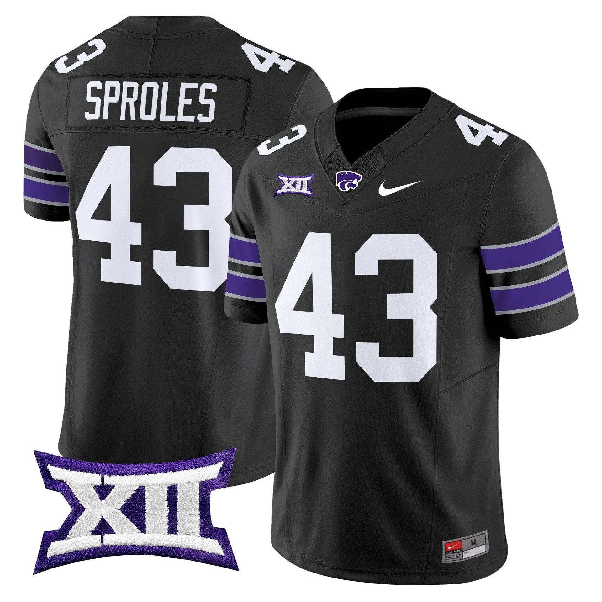 Darren Sproles Jersey #43 Kansas State Wildcats 2025 Limited Stitched Black by My Store