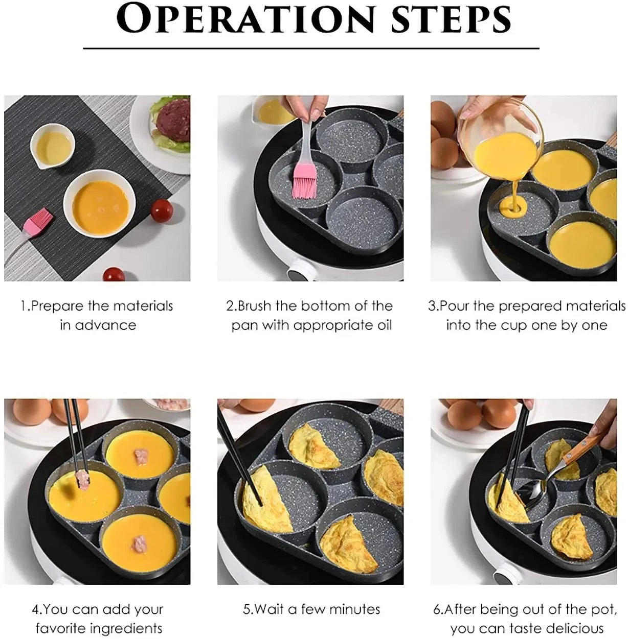 Frying Pot Pan Thickened Omelet Pan Non-Stick Egg Pancake Cookware by Bowlift