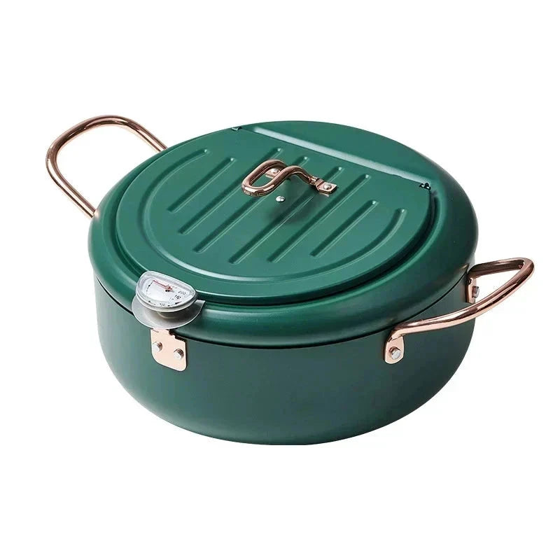 Frying Pot Stainless Steel Induction Temperature Control Mini Fryer Pan by Bowlift