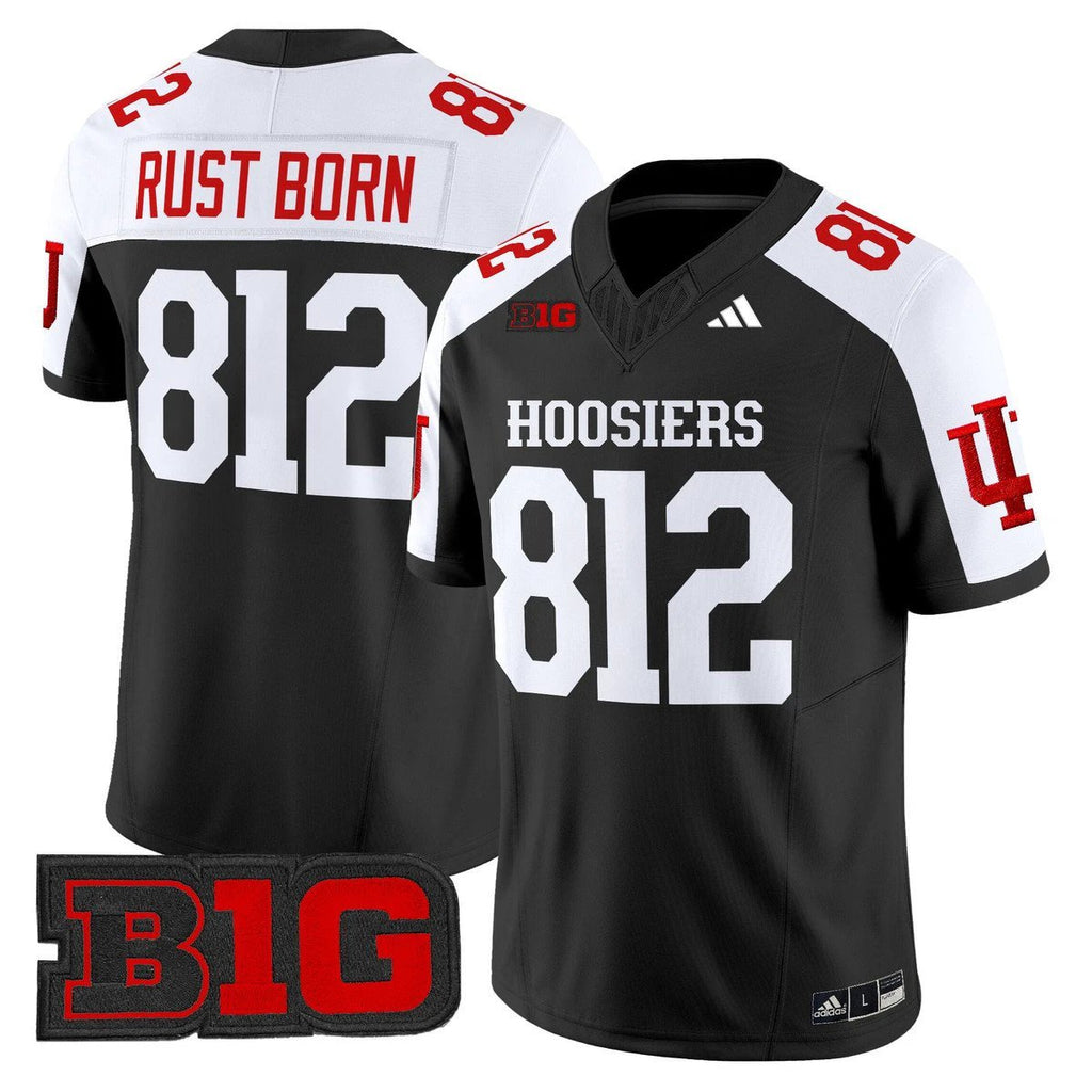 Rust Born Jersey #812 Indiana Hoosiers 2025 Limited Stitched Black Alter by My Store