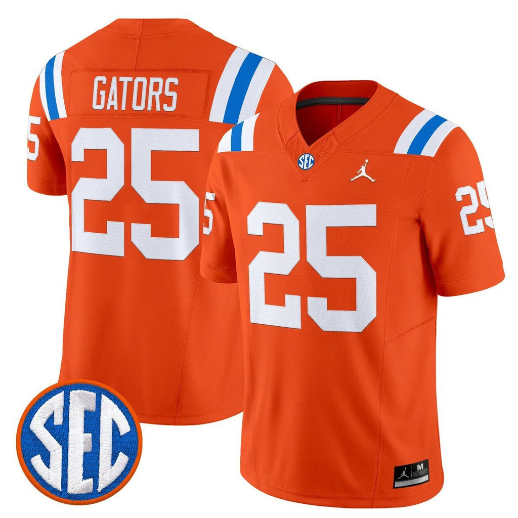 Gators Jersey #25 Florida Gators 1960s Throwback Vapor Limited Orange by My Store NCAA Football Jerseys