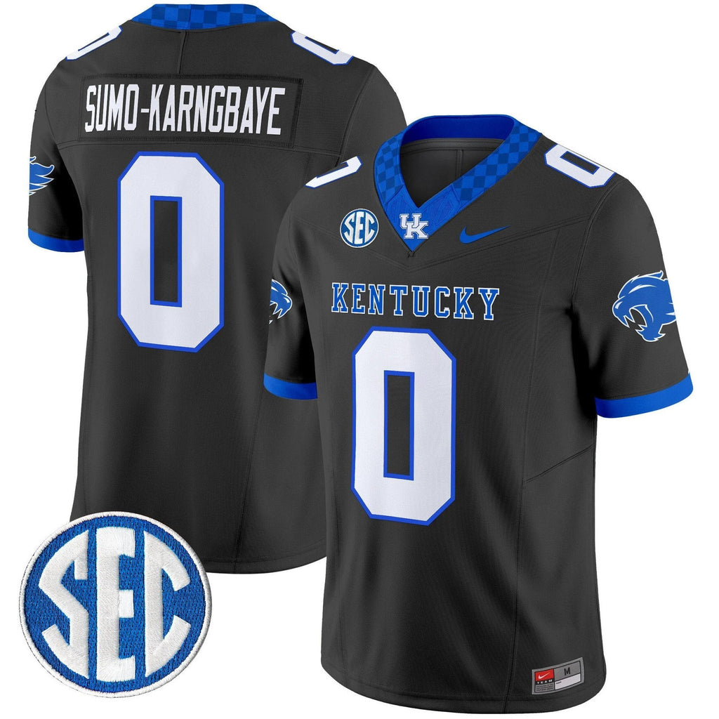 Sumo-Karngbaye Jersey #0 Kentucky Wildcats 2025 Limited Stitched Black by My Store