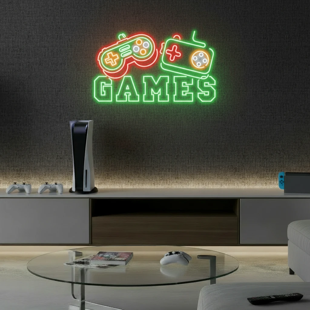 Game Controller Neon Sign Custom Neon Sign for Gaming Room Decor by Neonchics