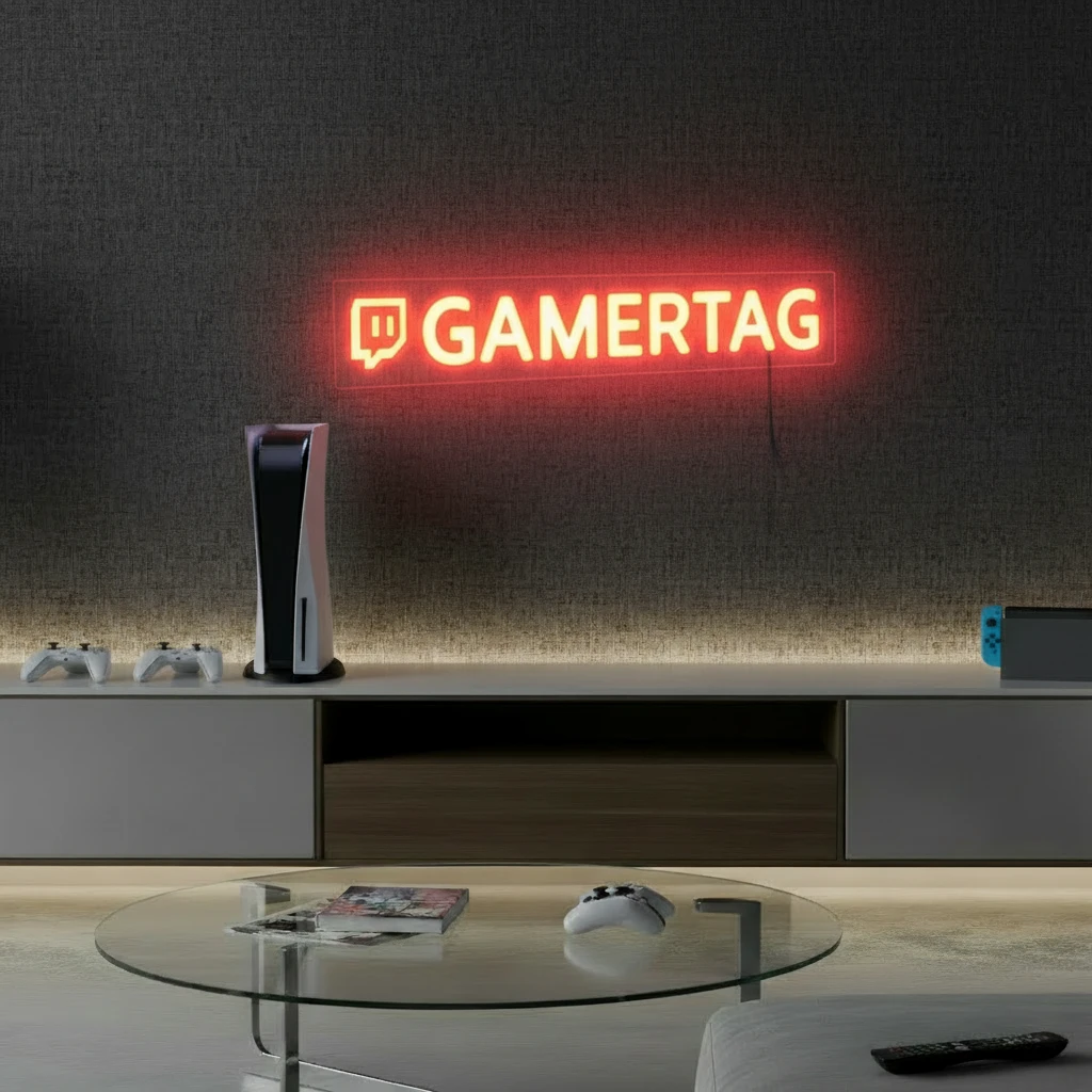 Custom Twitch Username Led Neon Sign Gaming Room Neon Sign by Neonchics