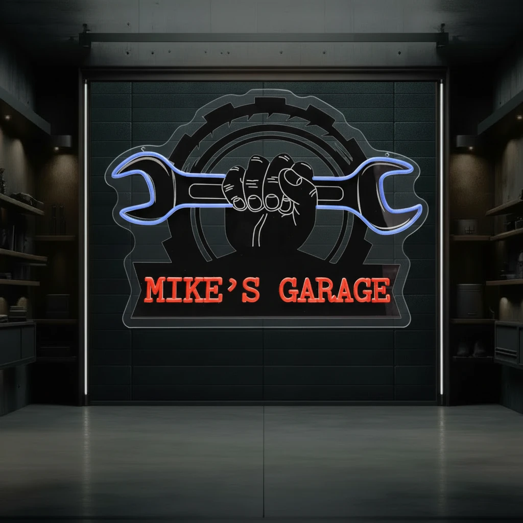 Custom Garage Led Neon Sign Men Gift Wall Decor Light by Neonchics