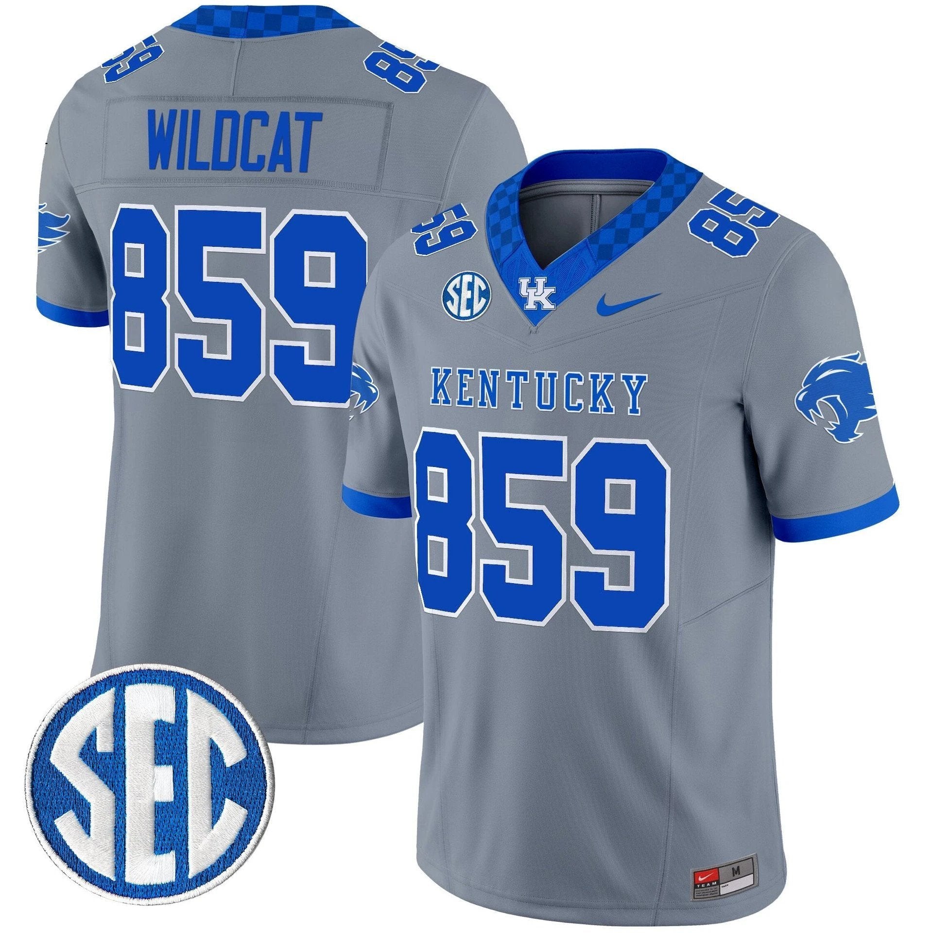 Wildcat Jersey #859 Kentucky Wildcats 2025 Limited Stitched Gray by My Store