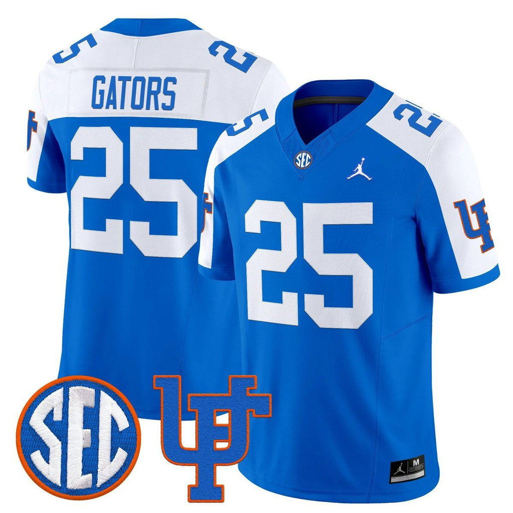 Gators Jersey #25 Florida Gators 1960s Throwback Vapor Limited Royal Alter by My Store NCAA Football Jerseys