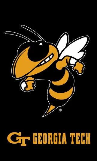 Georgia Tech Yellow Jackets banner 3x5FT NCAA Georgia Tech flag,100% polyester ,90*150CM by flagsshop