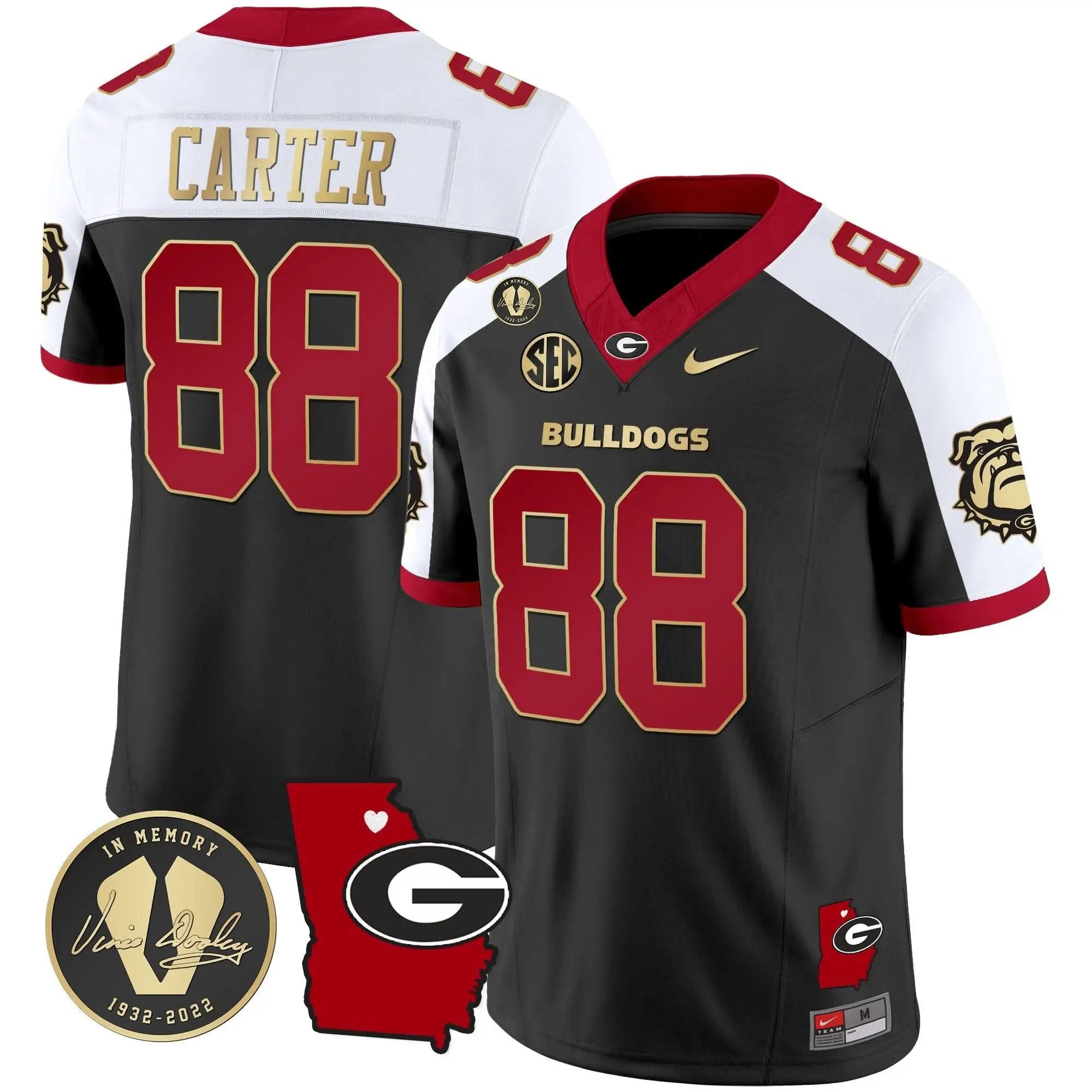 GB 2024 Vapor Jersey V4 - Georgia Map by Georgia Bulldogs