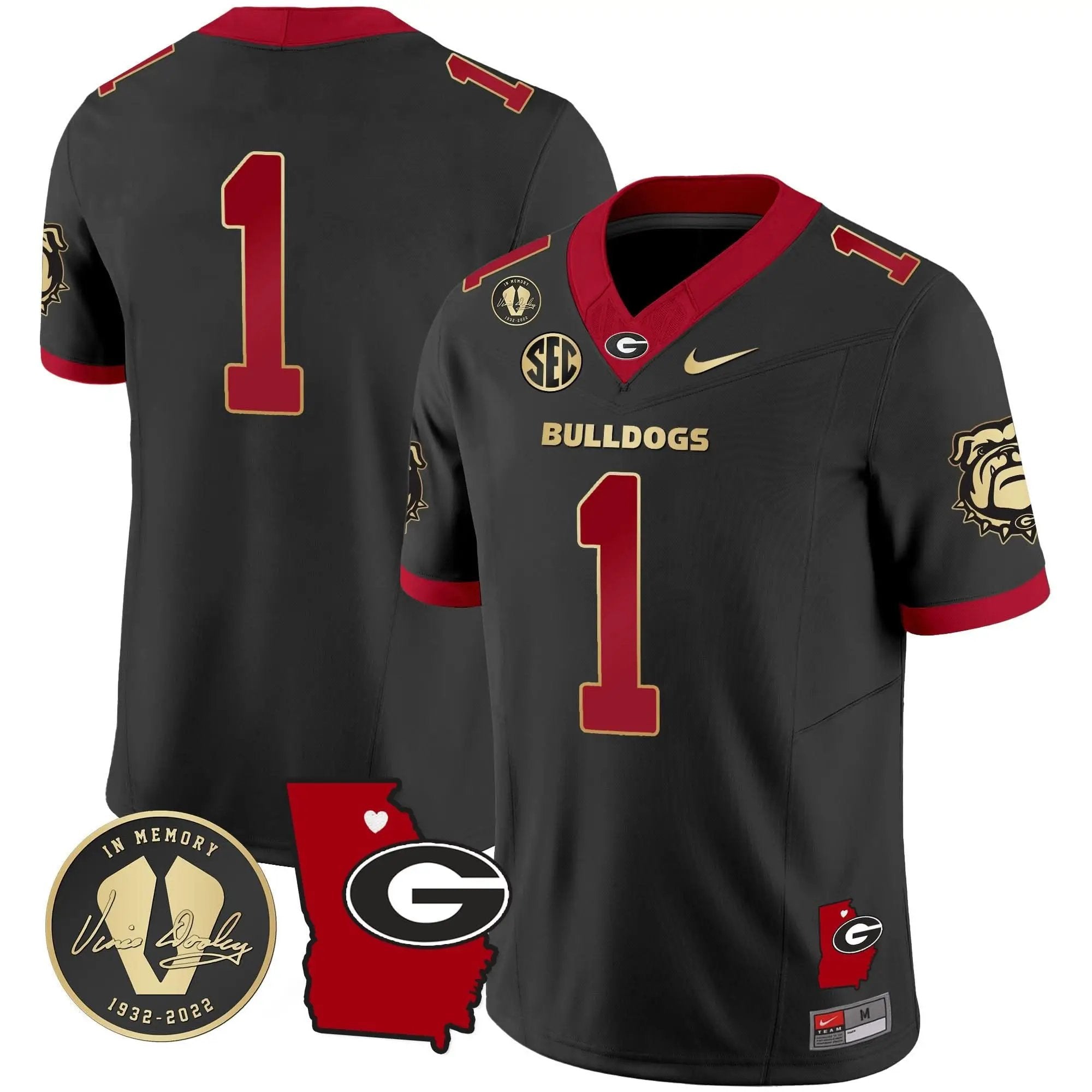 GB 2024 Vapor Jersey V4 - Georgia Map by Georgia Bulldogs