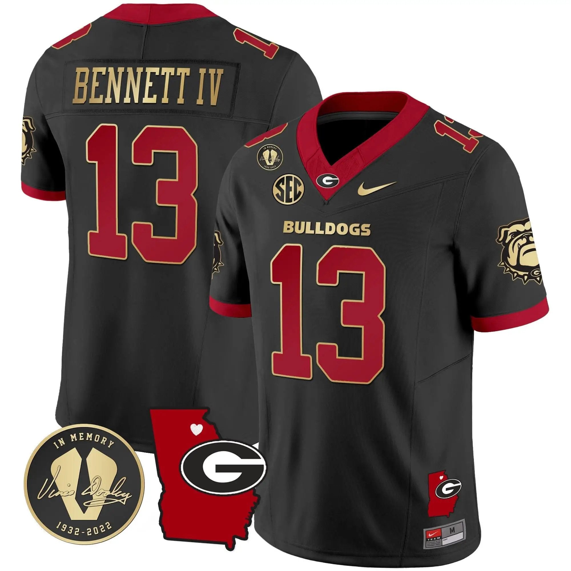 GB 2024 Vapor Jersey V4 - Georgia Map by Georgia Bulldogs