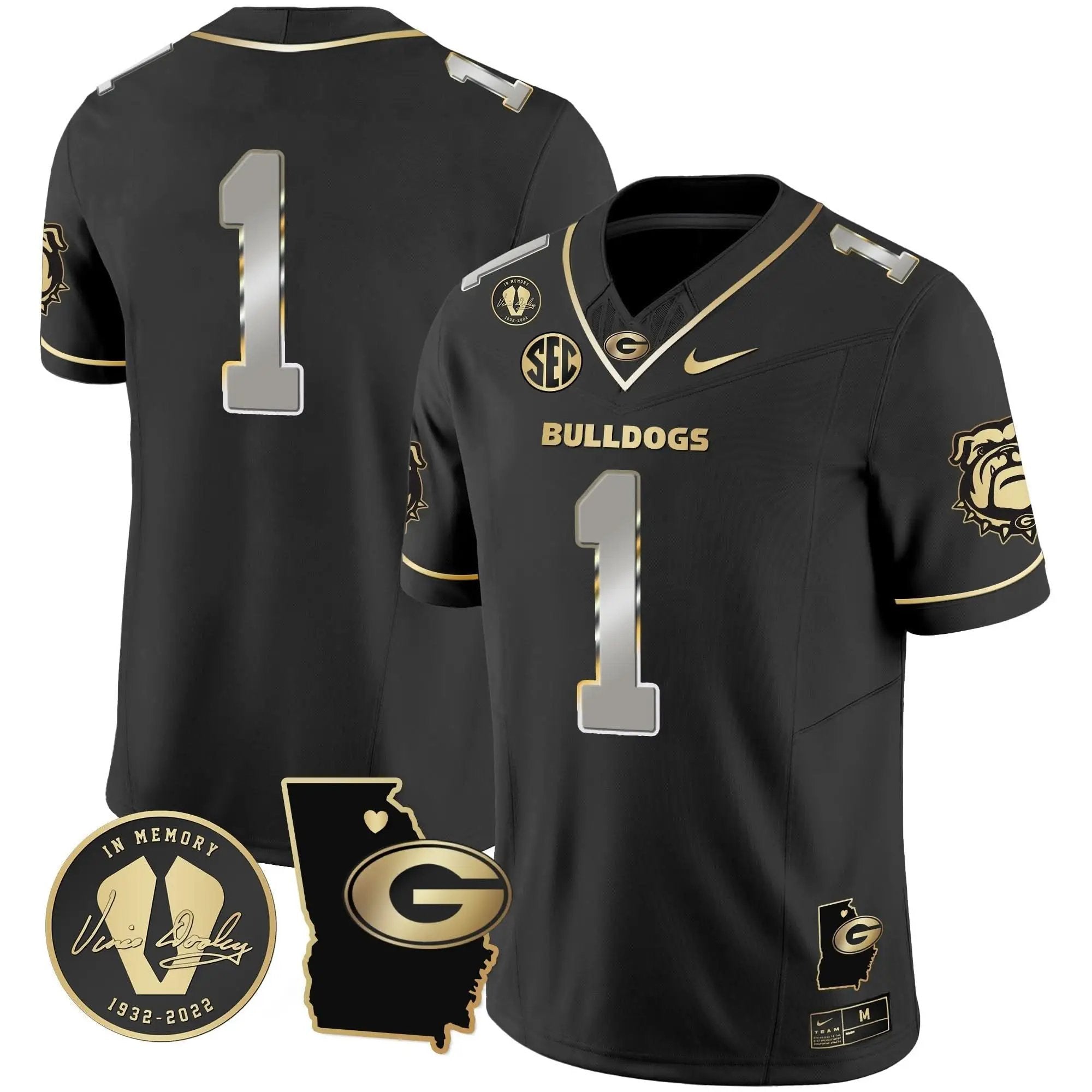 GB 2024 Vapor Jersey V4 - Georgia Map by Georgia Bulldogs