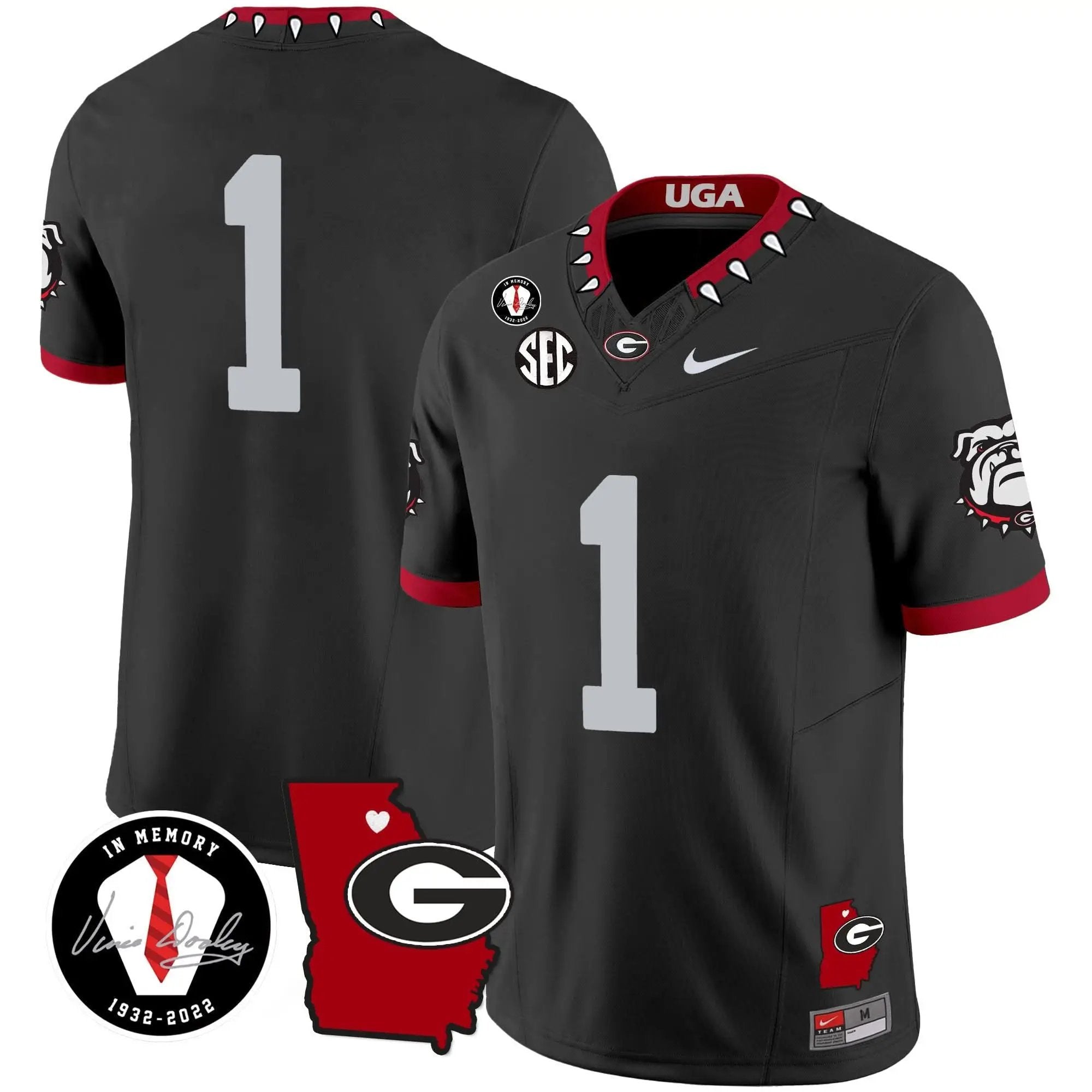 GB 2024 Vapor Jersey V4 - Georgia Map by Georgia Bulldogs