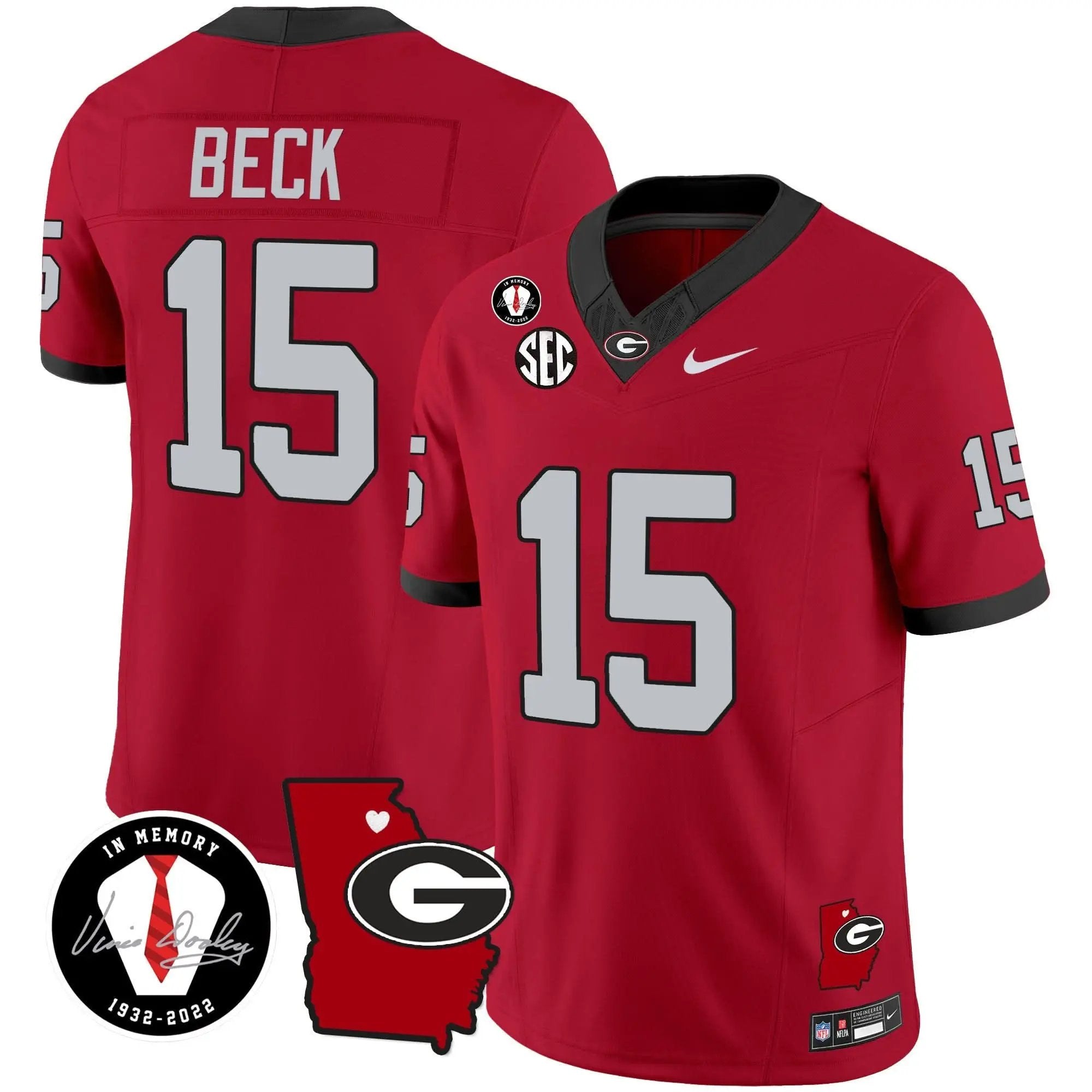 GB 2024 Vapor Jersey V4 - Georgia Map by Georgia Bulldogs