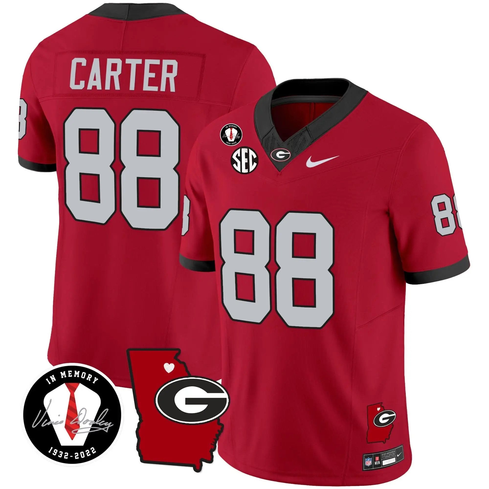 GB 2024 Vapor Jersey V4 - Georgia Map by Georgia Bulldogs