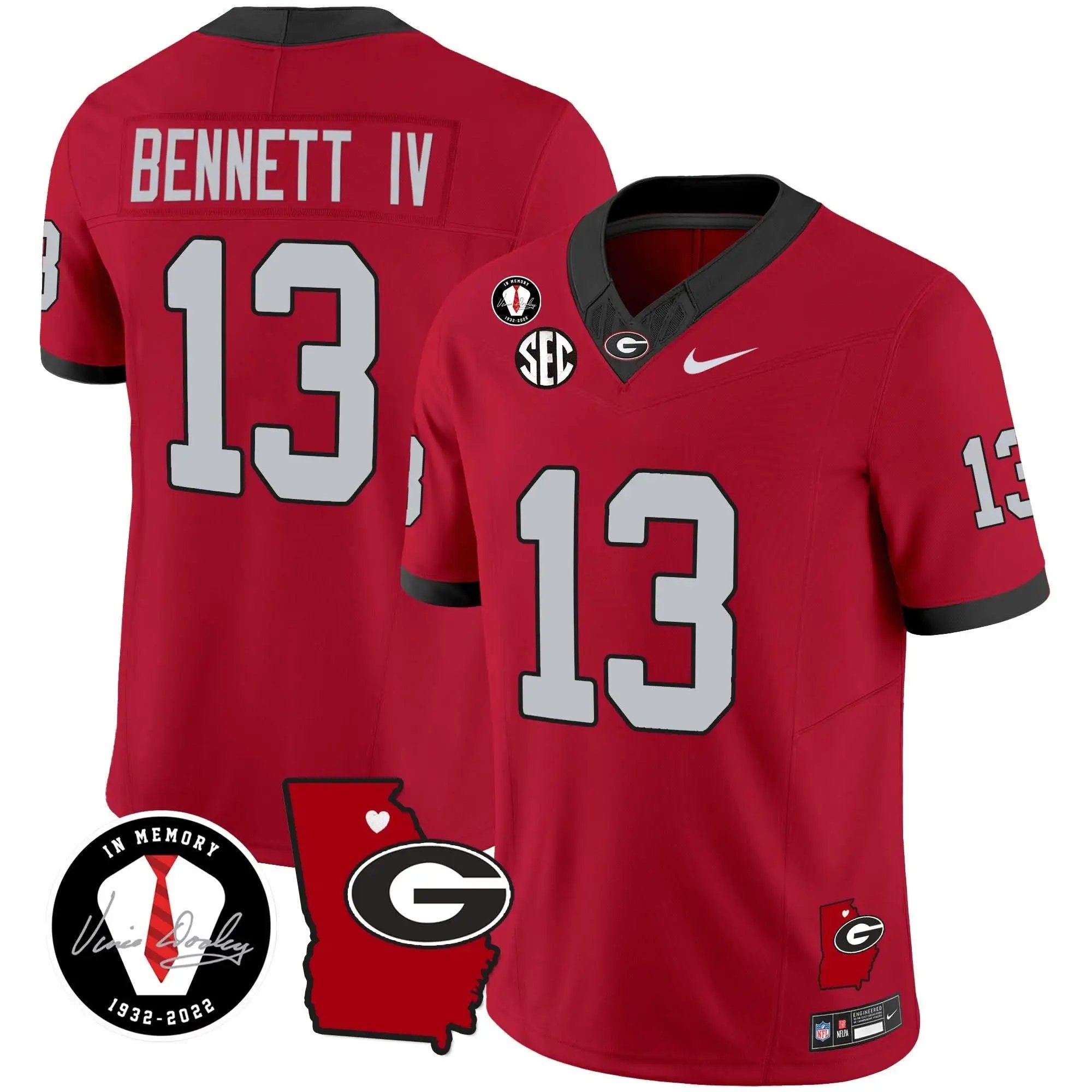 GB 2024 Vapor Jersey V4 - Georgia Map by Georgia Bulldogs