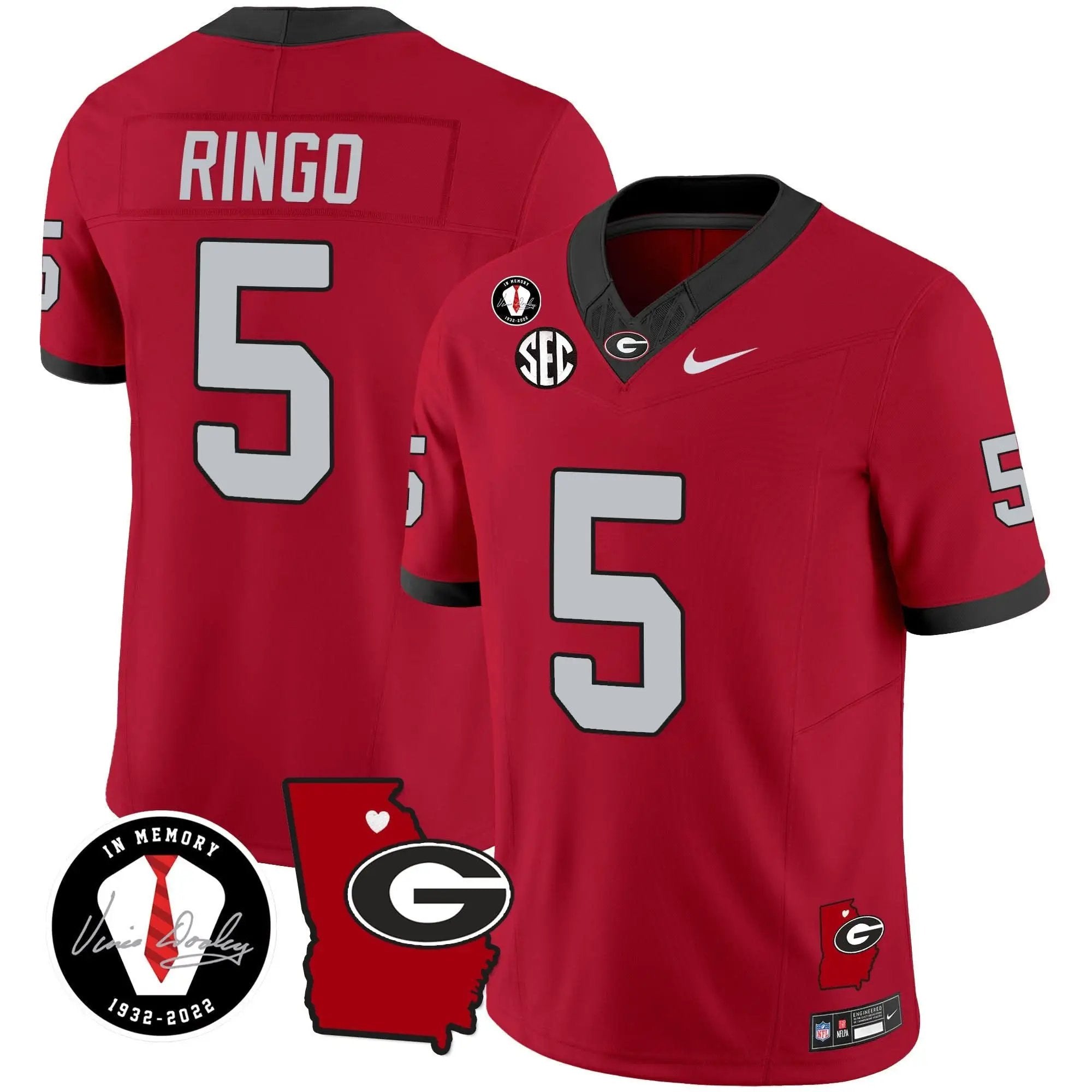 GB 2024 Vapor Jersey V4 - Georgia Map by Georgia Bulldogs