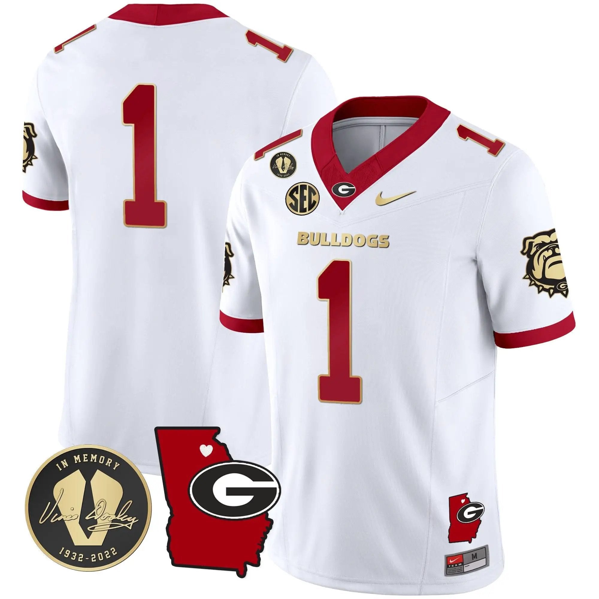 GB 2024 Vapor Jersey V4 - Georgia Map by Georgia Bulldogs