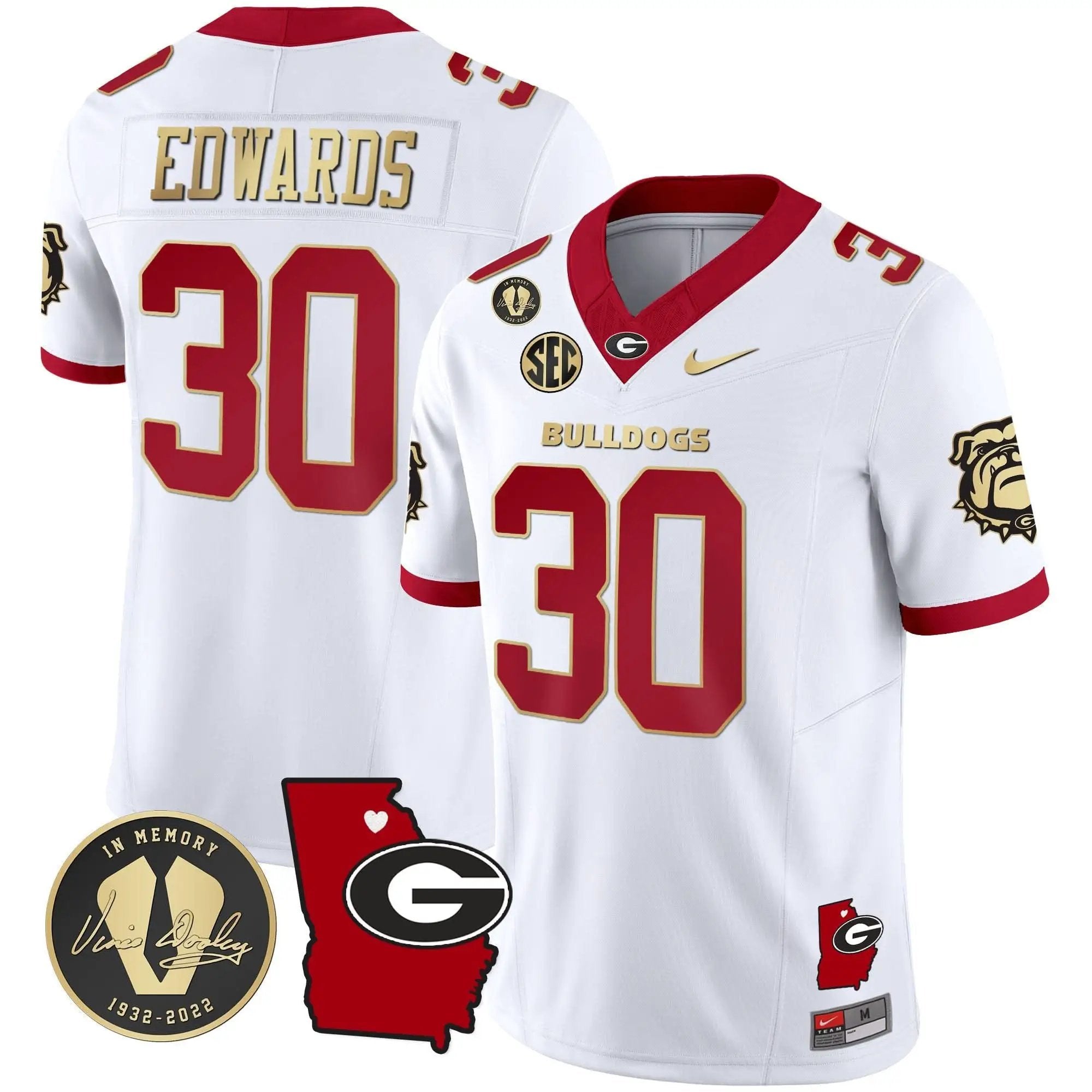 GB 2024 Vapor Jersey V4 - Georgia Map by Georgia Bulldogs