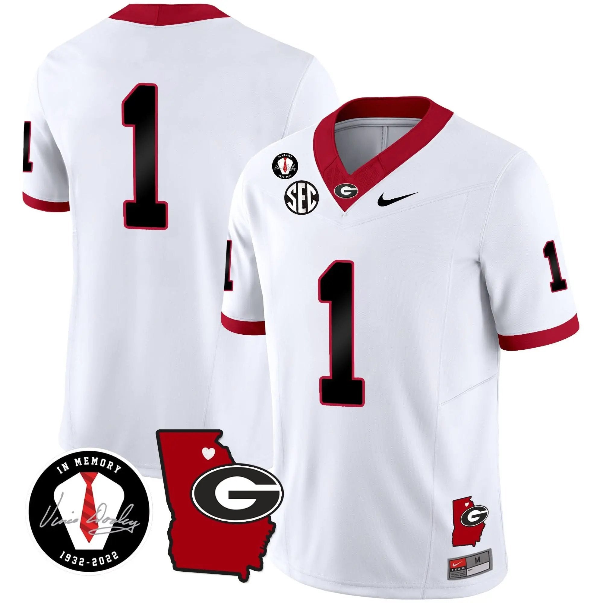 GB 2024 Vapor Jersey V4 - Georgia Map by Georgia Bulldogs