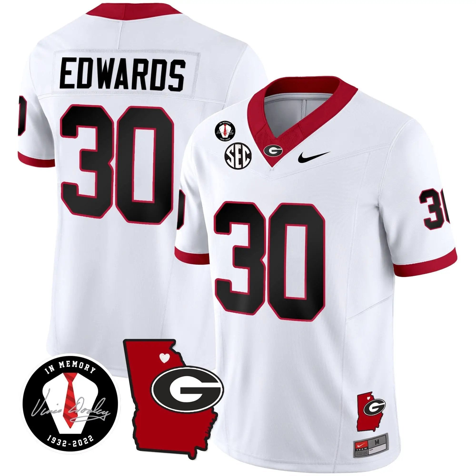 GB 2024 Vapor Jersey V4 - Georgia Map by Georgia Bulldogs