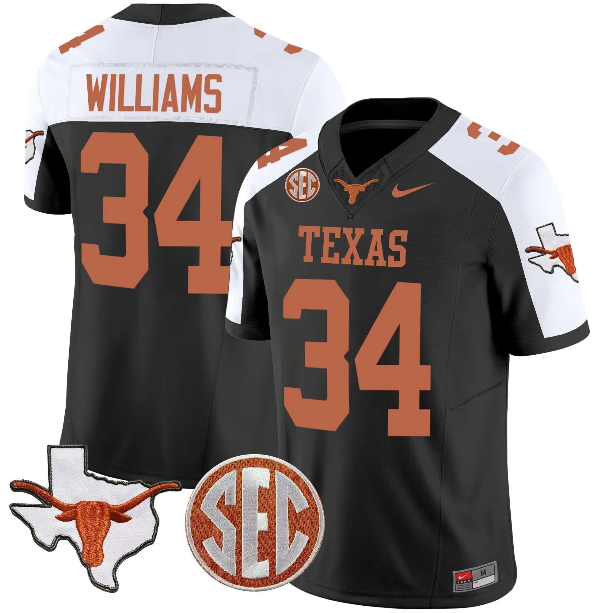 TL State Map & SEC Patch Vapor Jersey V2 by Texas Longhorns