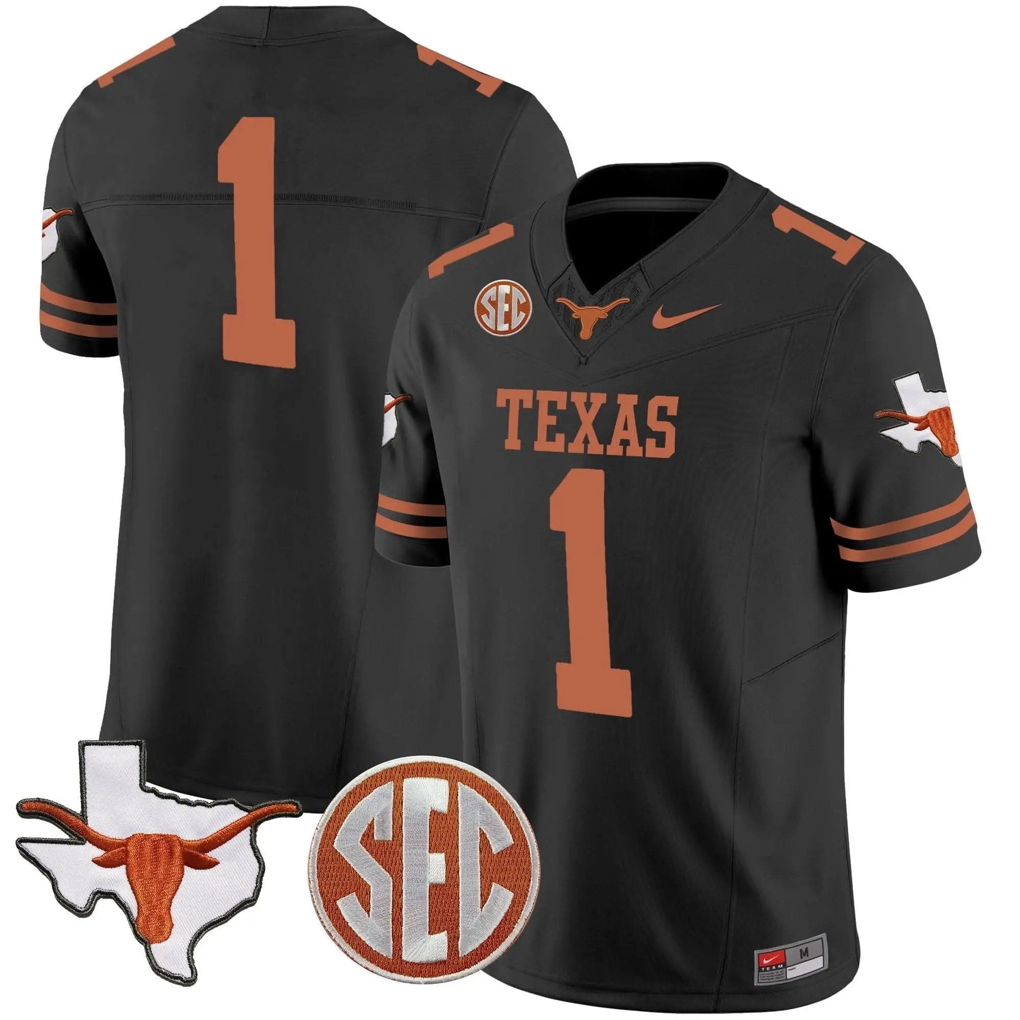 TL State Map & SEC Patch Vapor Jersey V2 by Texas Longhorns